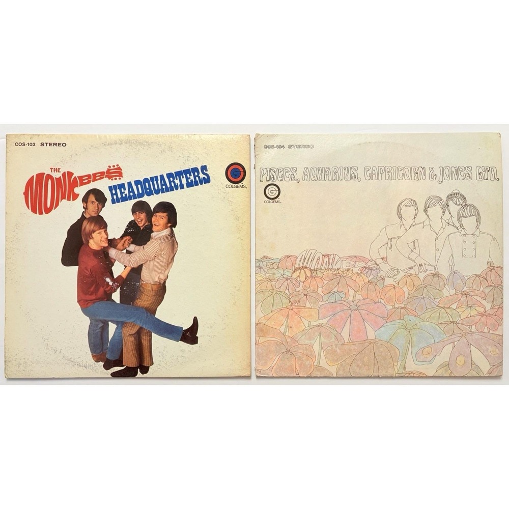 The Monkees‎ - Headquarters & Pisces, Aquarius, Capricorn & Jones 2 LP Vinyl Lot